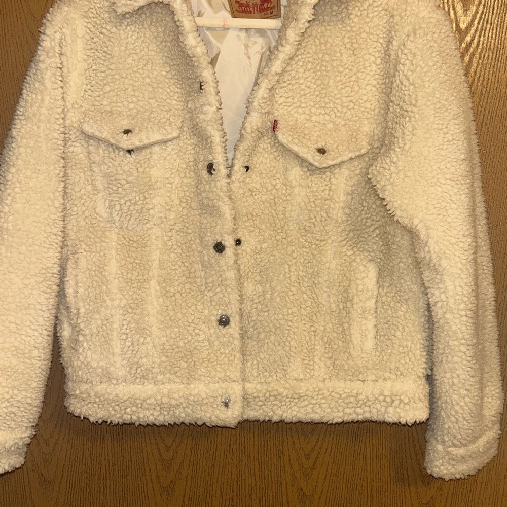 Levi's Cream Teddy Jacket